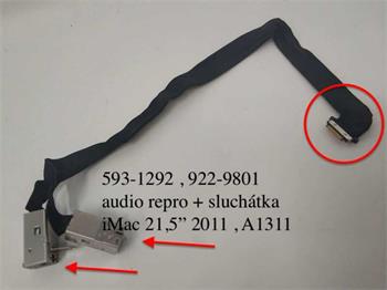 Apple iMac 21" A1311 2011 audio port data cable 593-1292