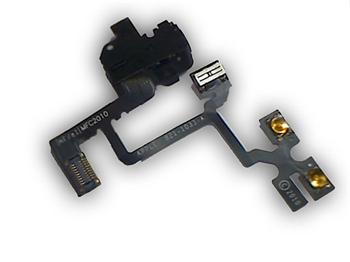 Apple iPhone 4G Headphone jack a hold switch - sluchátkový obvod černý 821-1033-A