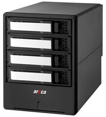 Areca 8050T5U 4A bay Thunderbolt 5 RAID box na 4 disky SATA/SAS, HW RAID
