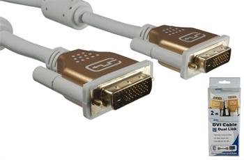 Dinic DVI Dual Link High Quality kabel , zlacené kontakty , dvojité stínění 5m