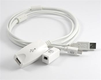 Drbott Mini Display Port PRO MDP a USB aktivní prodlužovací kabel 3M M/F