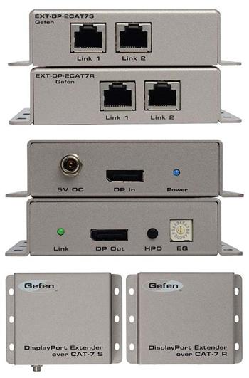 Gefen Display port extender - prodloužení signálu DisplayPort až na 30m po 2xCAT-7 EXT-DP-2CAT7