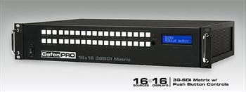 Gefen Pro 16x16 3G-SDI matrix - matice 16x16 pro 3G-SDI s čelními tlačítky GEF-3GSDI-16416-PB