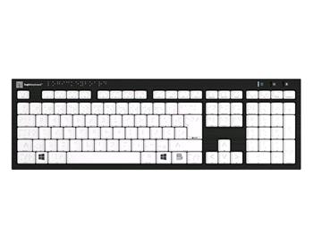 LogicKeyboard BRAILLE NERO Slim USB klávesnice pro slabozraké PC Windows