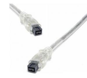 Mac Power FireWire 800 kabel 9-9 (9pin-9pin) M/M , transparentní 3m - MP-FW99-3-TR