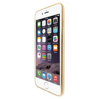 Macally měkké TPU pouzdro pro Apple iPhone 7 transparentní, zlatý rámeček