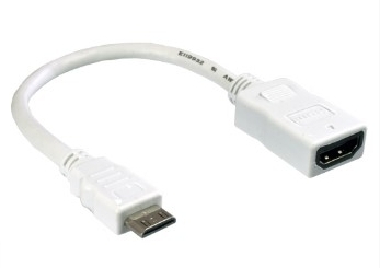 MacPower Mini HDMI/M na HDMI/F mini kabelový adaptér