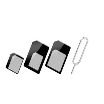MacPower set 3 redukcí na SIM karty vč. jehly na vysunutí SIM karty ( SIM, Nano SIM, Micro SIM)