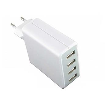 MacPower USB nabíječka 4 x USB 5V , až 4800mA pro Apple iPad , iPhone, Samsung 100W a bílá, retail balení
