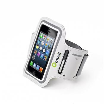 Muvit ArmBand ultra tenké sportovní pouzdro pro iPhone 5 / Smartphone, bílý