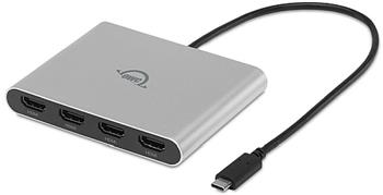 OWC USB-C Quad HDMI 4K Display adaptér pro Apple M1 M2 M3 na čtyři monitory CADPDL4HDMI