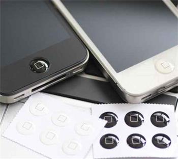 Plastická samolepka na home tlačítko pro Apple iPhone 4 / 4S / 5 černá
