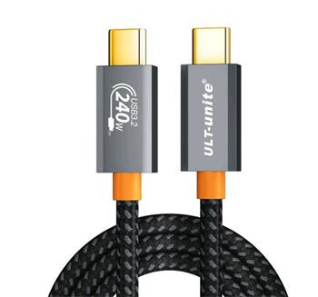 ULT USB-C USB3.2gen 2 20Gb/s kabel M-M až 240W Fast charge , 1m opletený